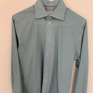 Striped Eton Button Up Shirt.
